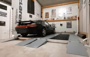 Doppelparker 4er Basic schmal mit PVC Öltropfwannen