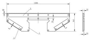 Grundplatten Verstärkungen Technische Zeichnung