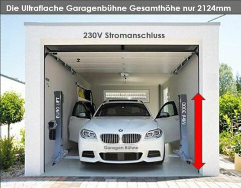 2Säulen Hebebühne für Garagen extra flach EuroLifter Pkw Hebebühnen