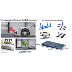 2 er Set Gummi Auffahrrampen für tiefe Fahrzeuge